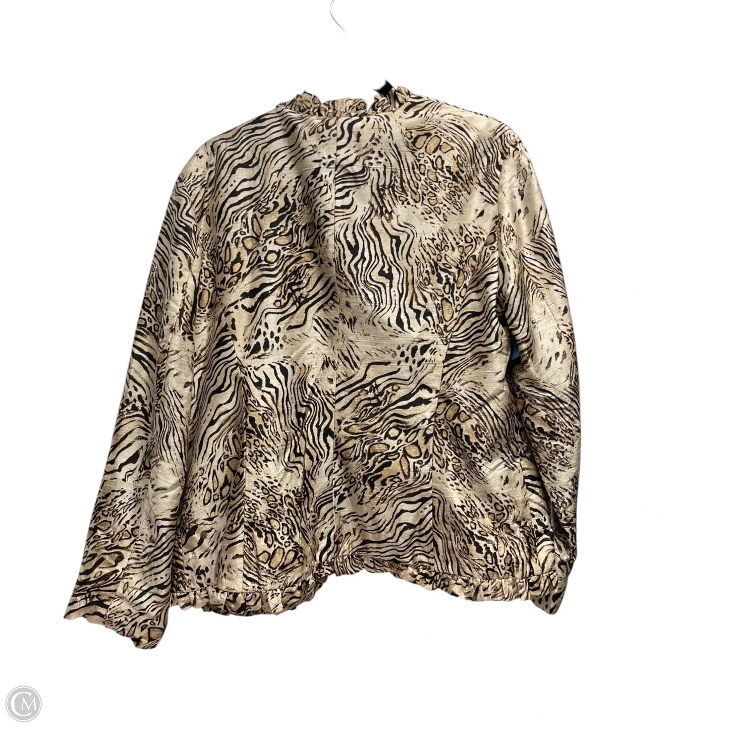 Blazer By Chicos In Animal Print, Size: L