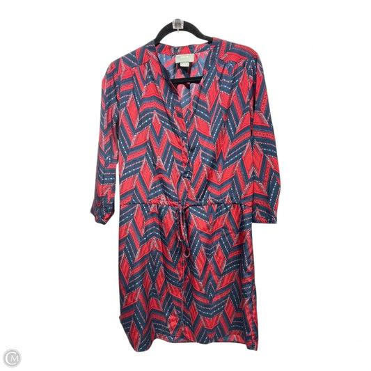 Dress Casual Short By Maeve In Blue & Red, Size: Xs