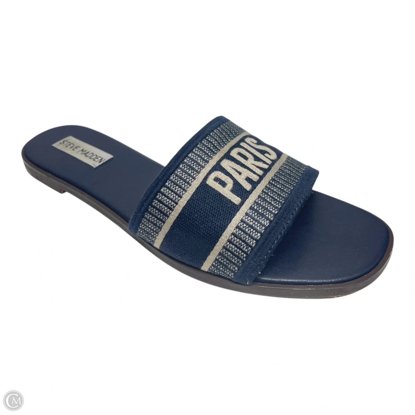 Sandals Flats By Steve Madden In Navy, Size: 8