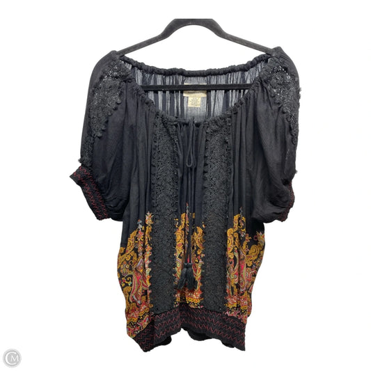 Top Short Sleeve By Denim & Supply By Ralph Lauren In Paisley Print, Size: Xl