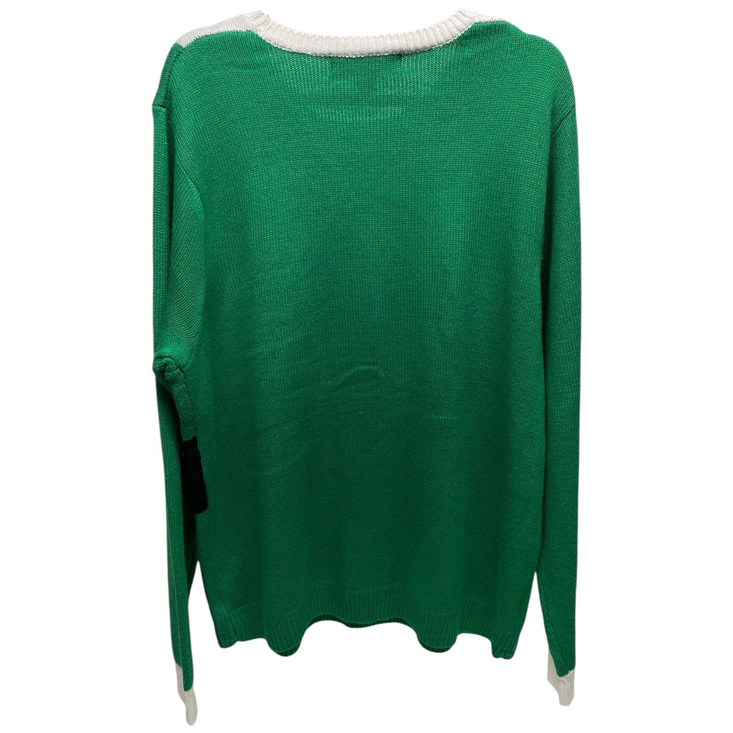 Sweater By Clothes Mentor In Green & White, Size: Xl