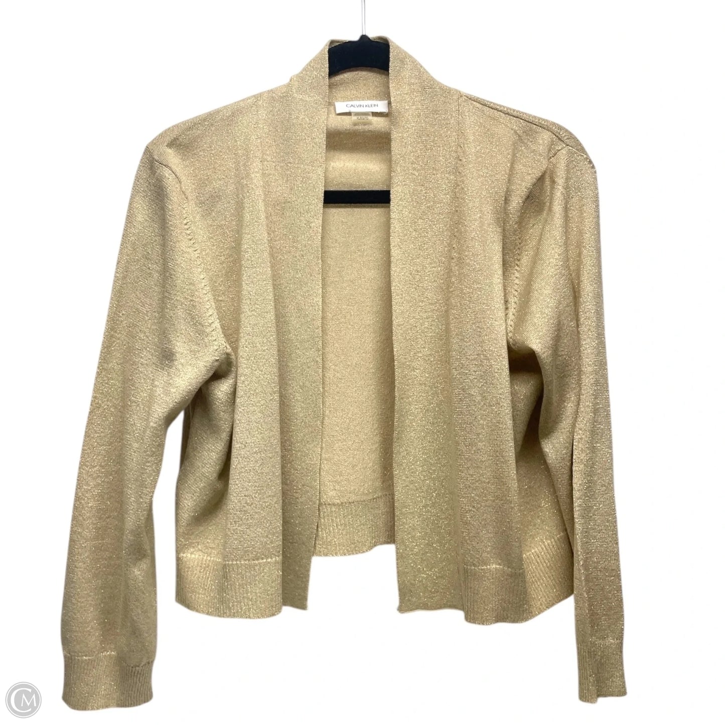 Cardigan By Calvin Klein In Gold, Size: Xl