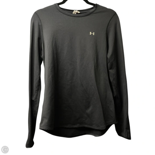 Athletic Top Long Sleeve Crewneck By Under Armour In Black, Size: L