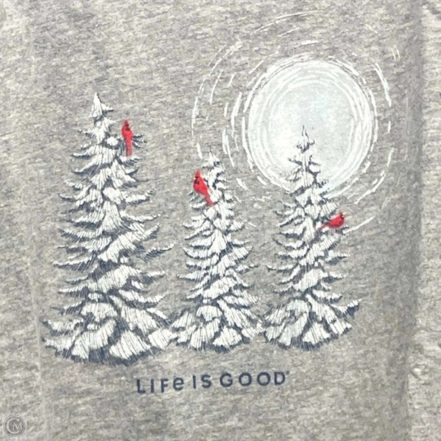 Top Long Sleeve By Life Is Good In Grey, Size: 2x