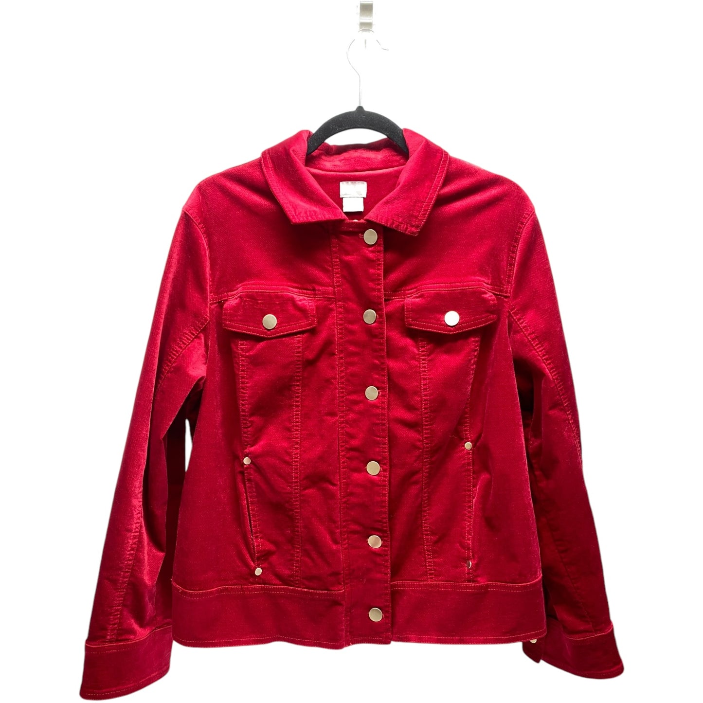 Jacket Other By Chicos In Red, Size: Xl