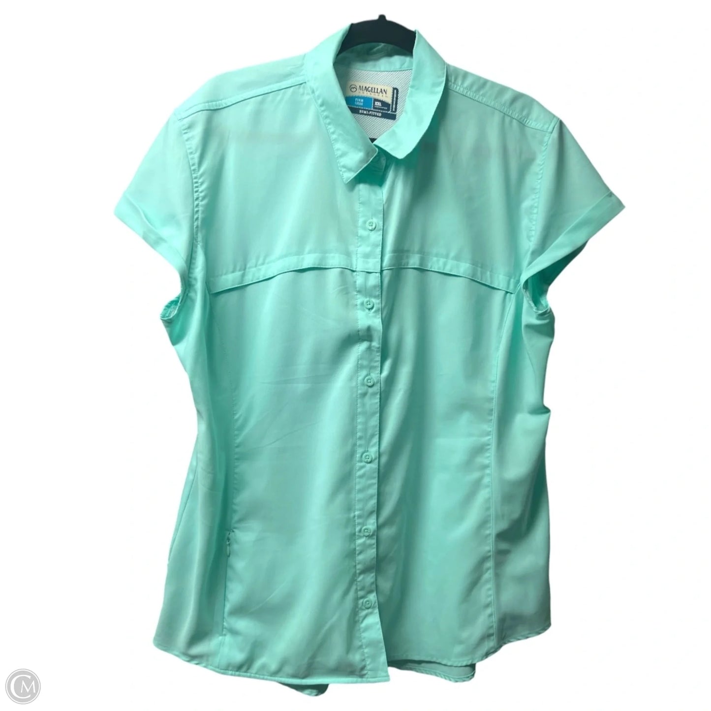 Top Short Sleeve By Magellan In Green, Size: Xxl