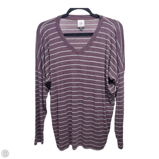 Top Long Sleeve By Cabi In Striped Pattern, Size: S