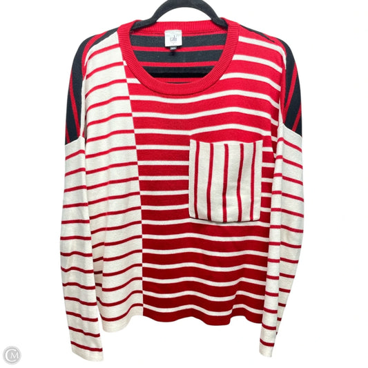 Sweater By Cabi In Striped Pattern, Size: S