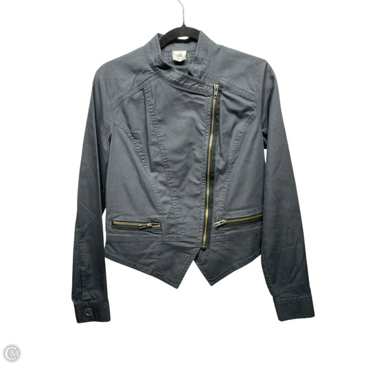 Jacket Moto By Cabi In Grey, Size: S