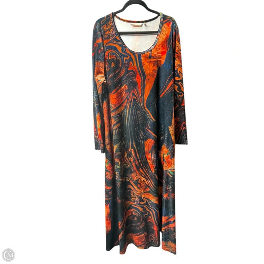 Dress Casual Maxi By Soft Surroundings In Blue & Orange, Size: 2x