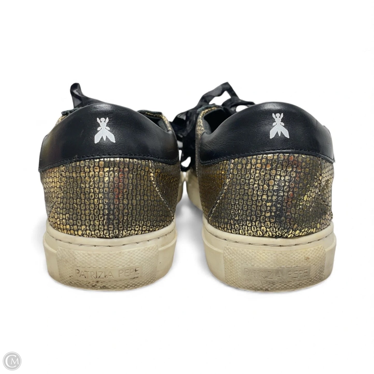 Shoes Sneakers By PATRIZIA PEPE In Black & Gold, Size: 8.5