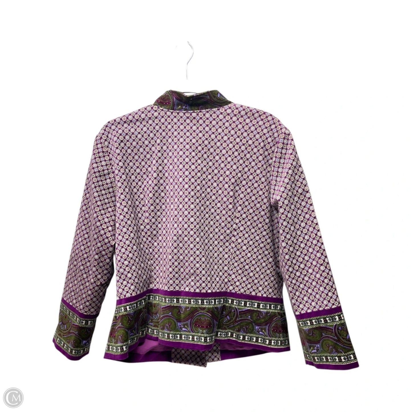 Blazer By Isaac Mizrahi Target In Green & Purple, Size: Xxl