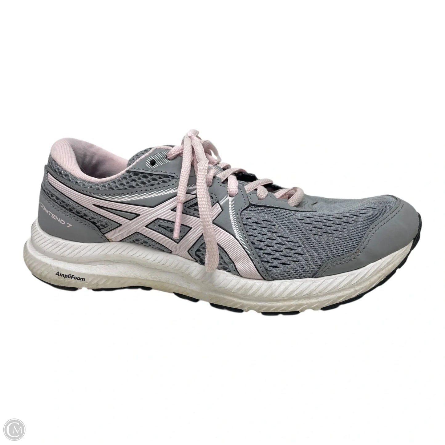 Shoes Sneakers By Asics In Grey & Pink, Size: 8