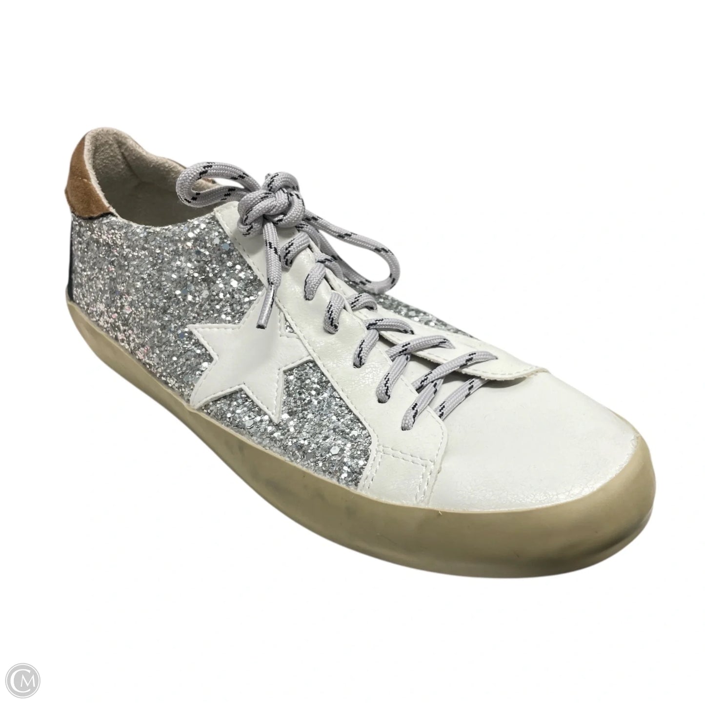 Shoes Sneakers By Shu Shop In Silver & White, Size: 5