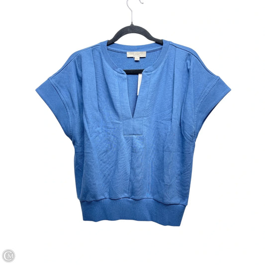 Top Short Sleeve By Loft In Blue, Size: M