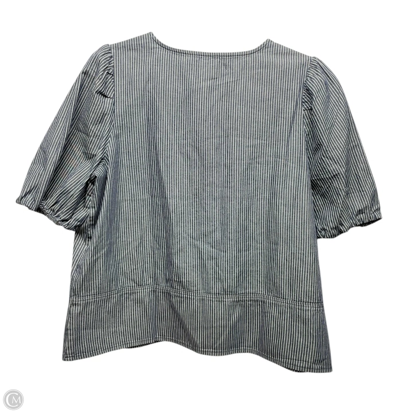 Top Short Sleeve By Loft In Striped Pattern, Size: M