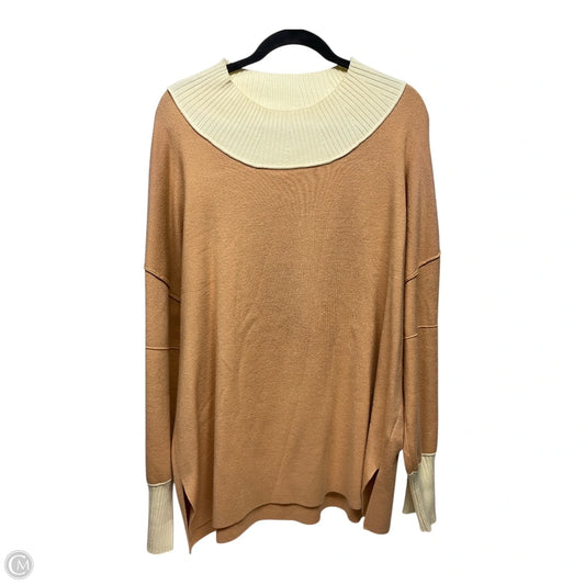 Sweatshirt Collar By Clothes Mentor In Tan, Size: Xl