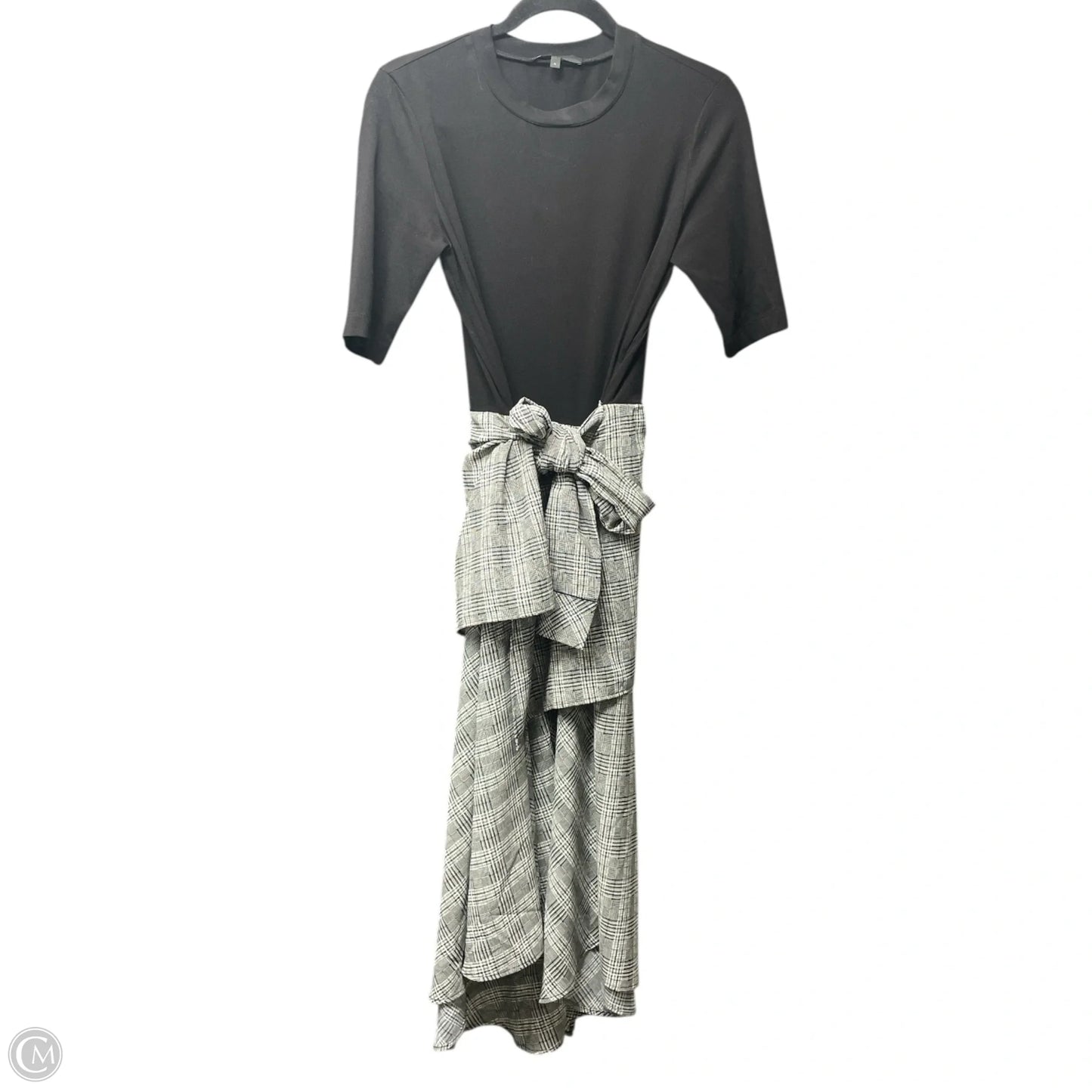 Dress Casual Midi By maje -  In Plaid Pattern, Size: M