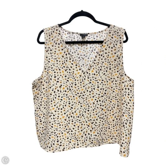Top Sleeveless By Ann Taylor In Animal Print, Size: Xl