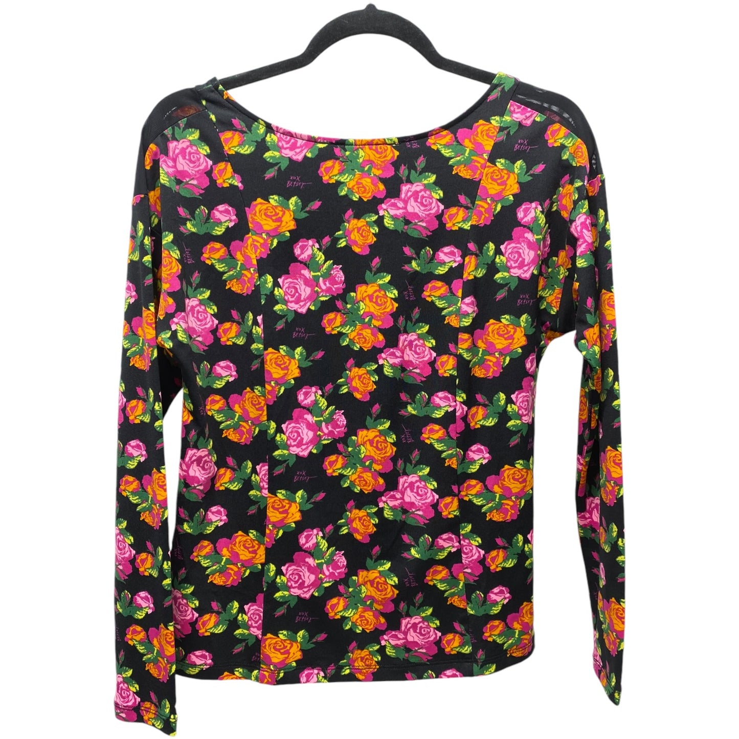 Top Long Sleeve By Betsey Johnson In Floral Print, Size: S