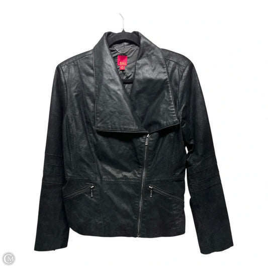 Jacket Moto Leather By G.i.l.i. In Black, Size: M