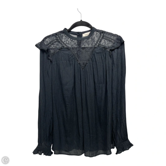 Blouse Long Sleeve By Vintage America In Black, Size: S