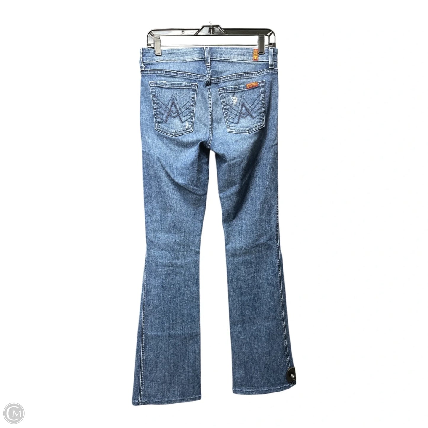 Jeans Boot Cut By 7 For All Mankind In Blue Denim, Size: 6