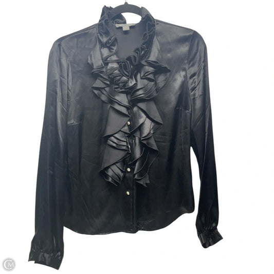 Blouse Long Sleeve By dons collection -  In Black, Size: Xs