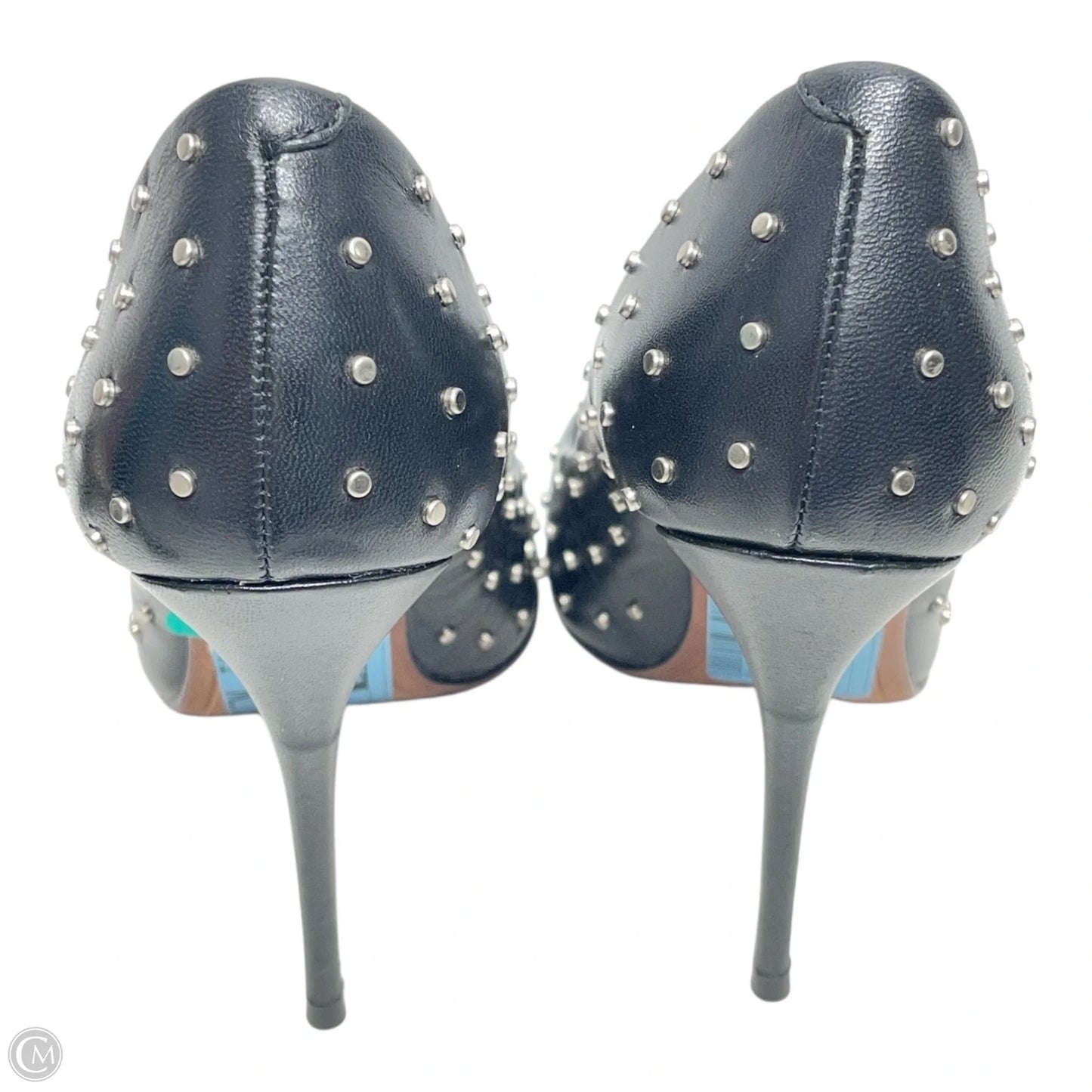 Shoes Heels Stiletto By Bcbgmaxazria In Black & Silver, Size: 7