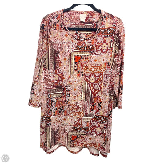 Tunic 3/4 Sleeve By Chicos In Multi-colored, Size: M