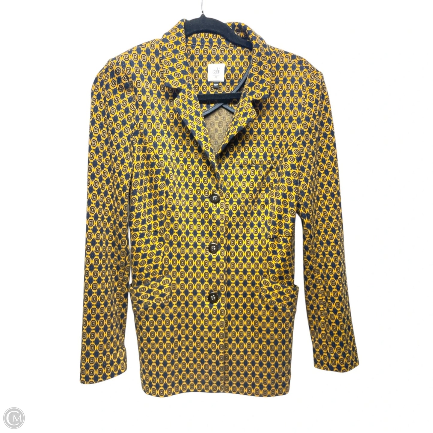 Blazer By Cabi In Blue & Yellow, Size: M