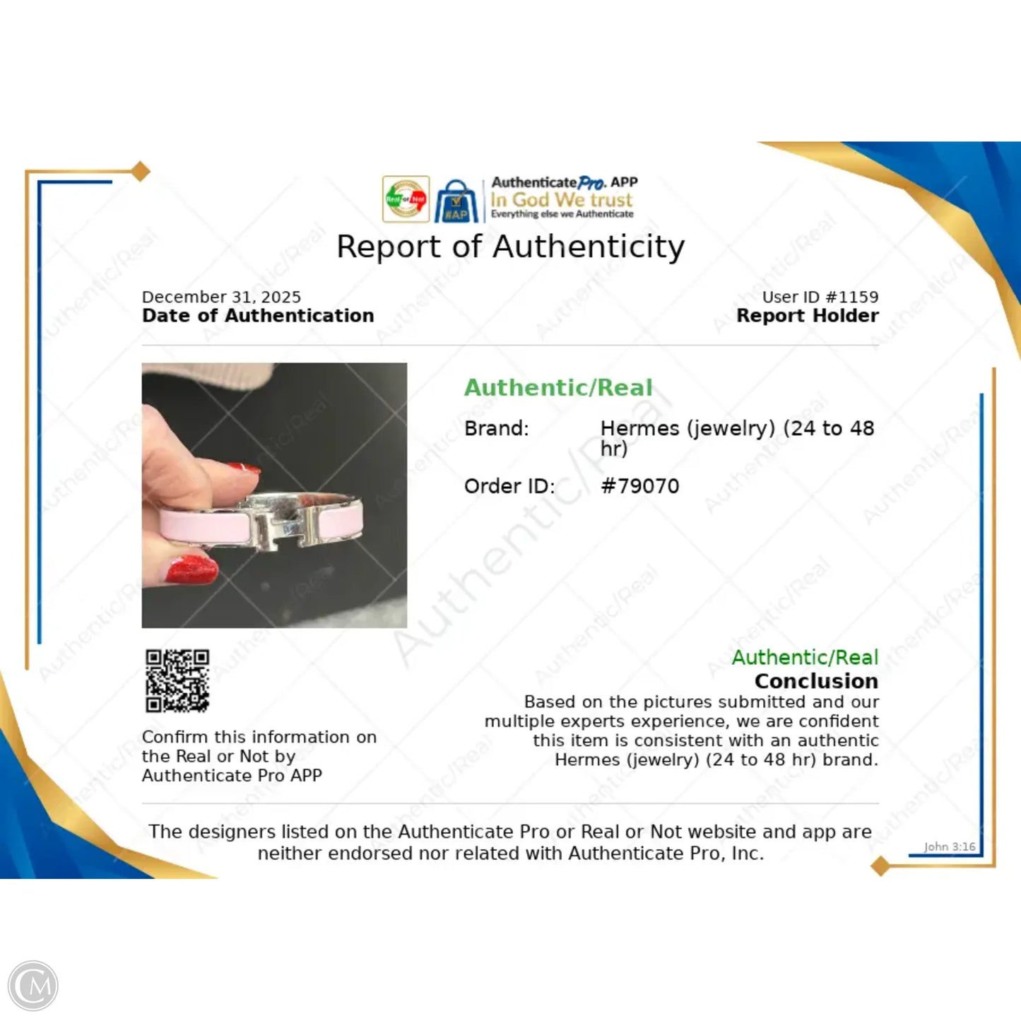 Bracelet Luxury Designer By Hermes