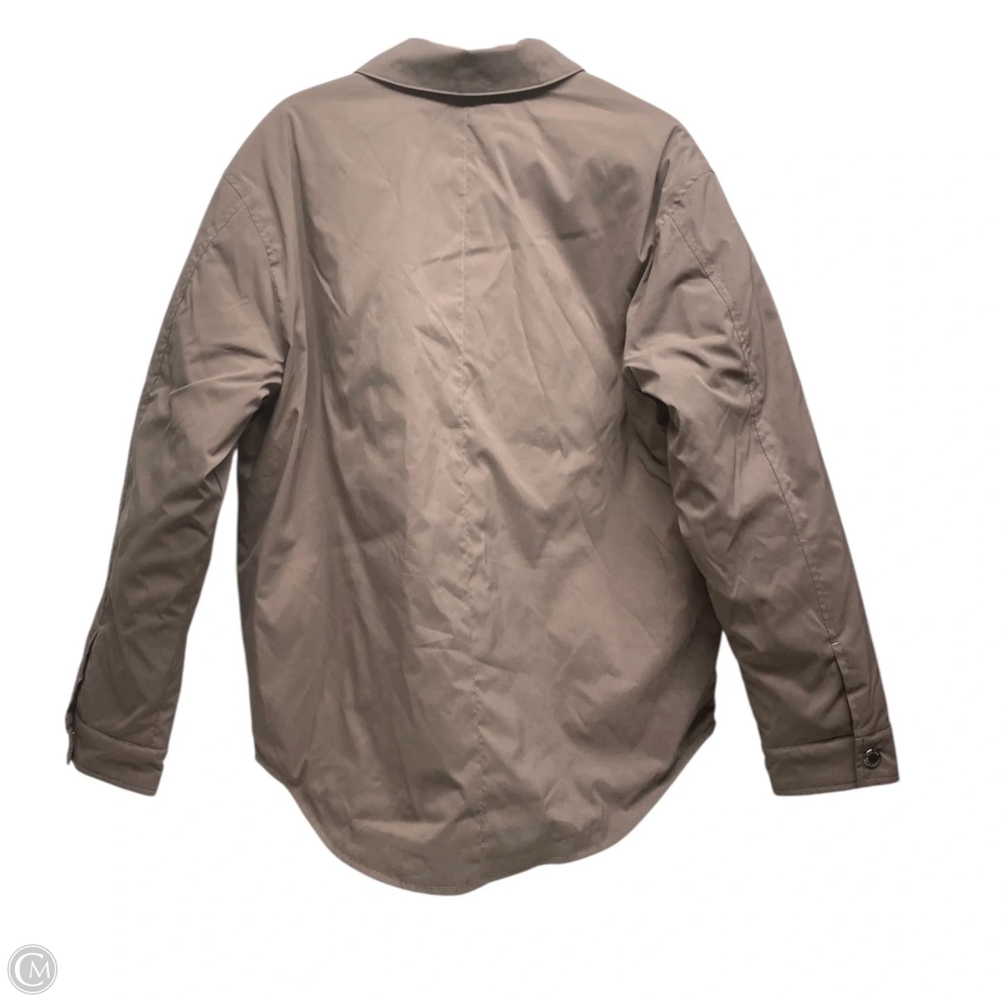 Jacket Puffer & Quilted By Calvin Klein In Taupe, Size: M