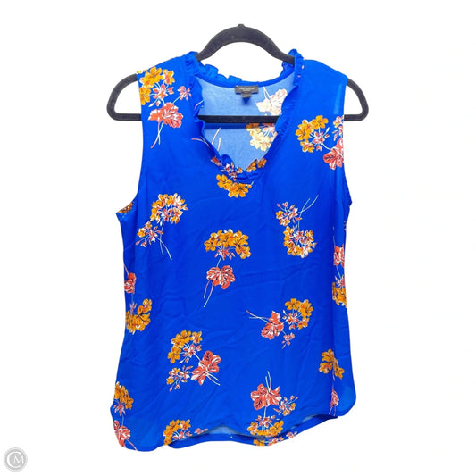Top Sleeveless By Ann Taylor In Floral Print, Size: M