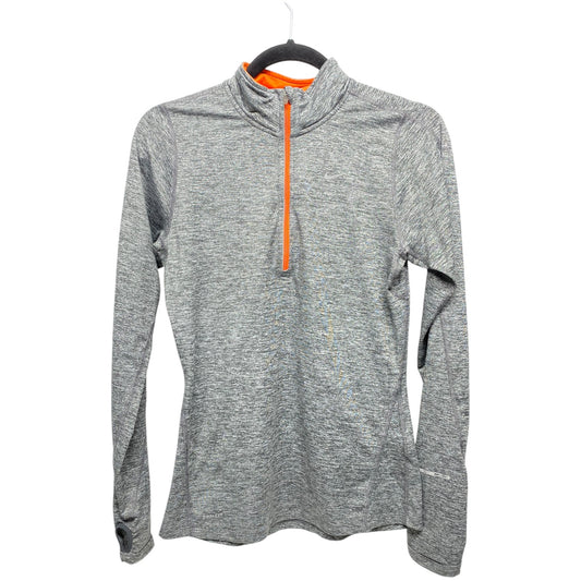 Athletic Jacket By Nike In Grey & Orange, Size: Xs