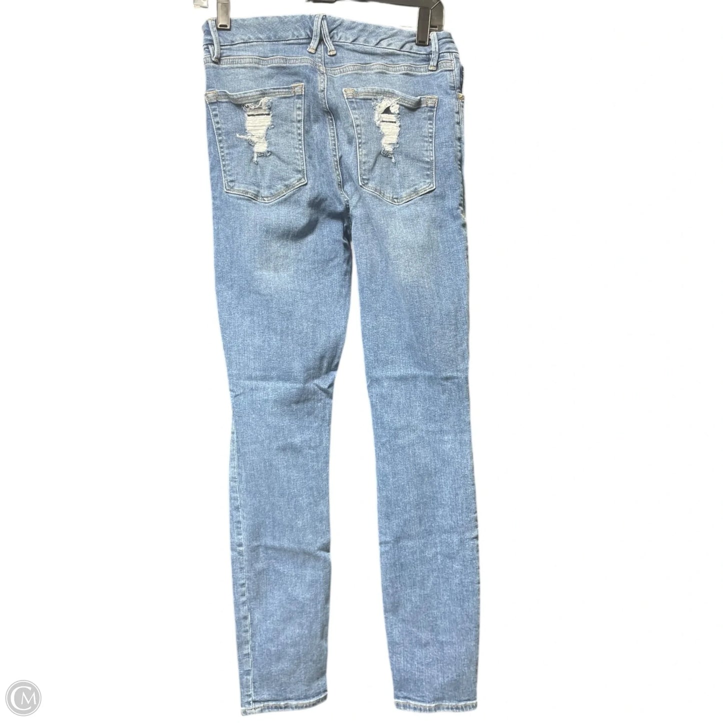 Jeans Skinny By Good American In Blue Denim, Size: 10