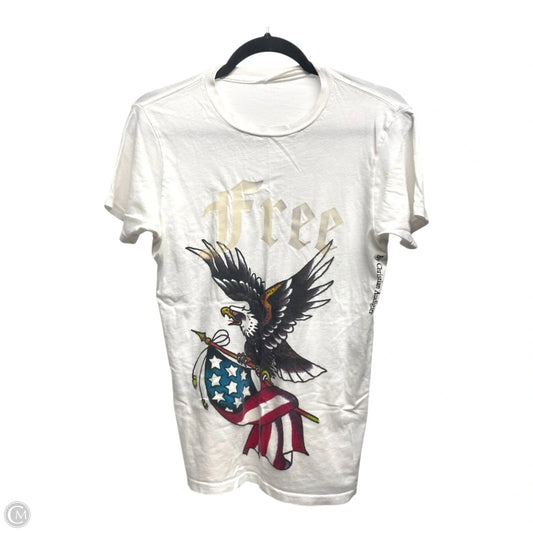 Top Short Sleeve By Christian Audigier In White, Size: M