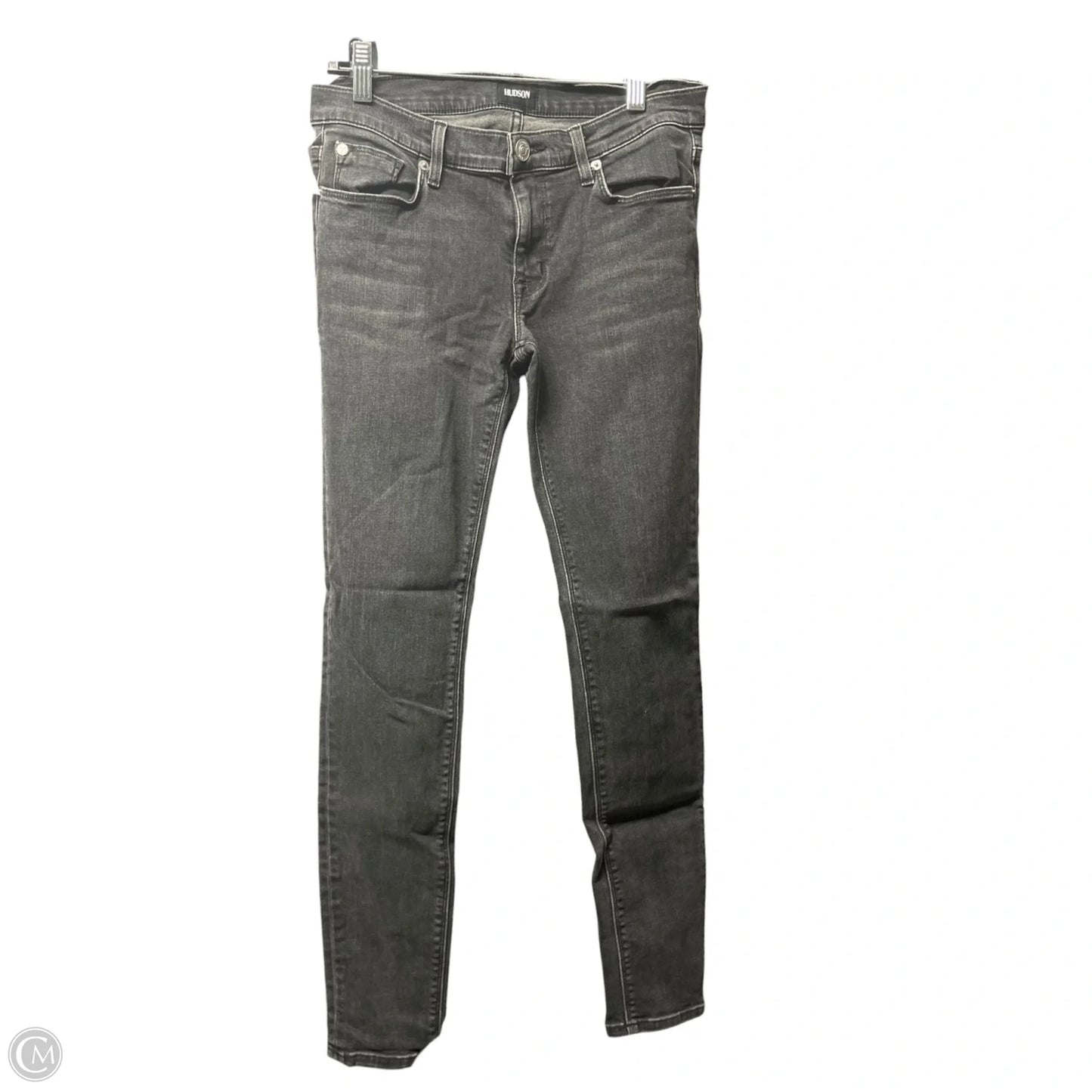 Jeans Skinny By Hudson In Black Denim, Size: 4