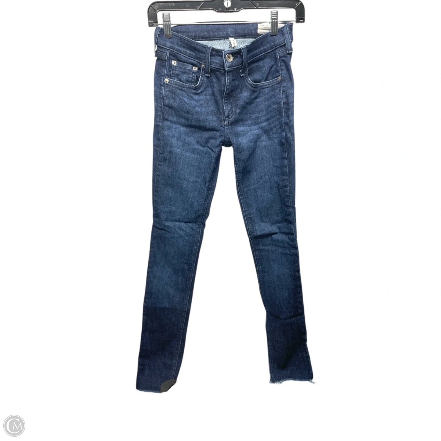 Jeans Skinny By Rag And Bone In Blue Denim, Size: 0
