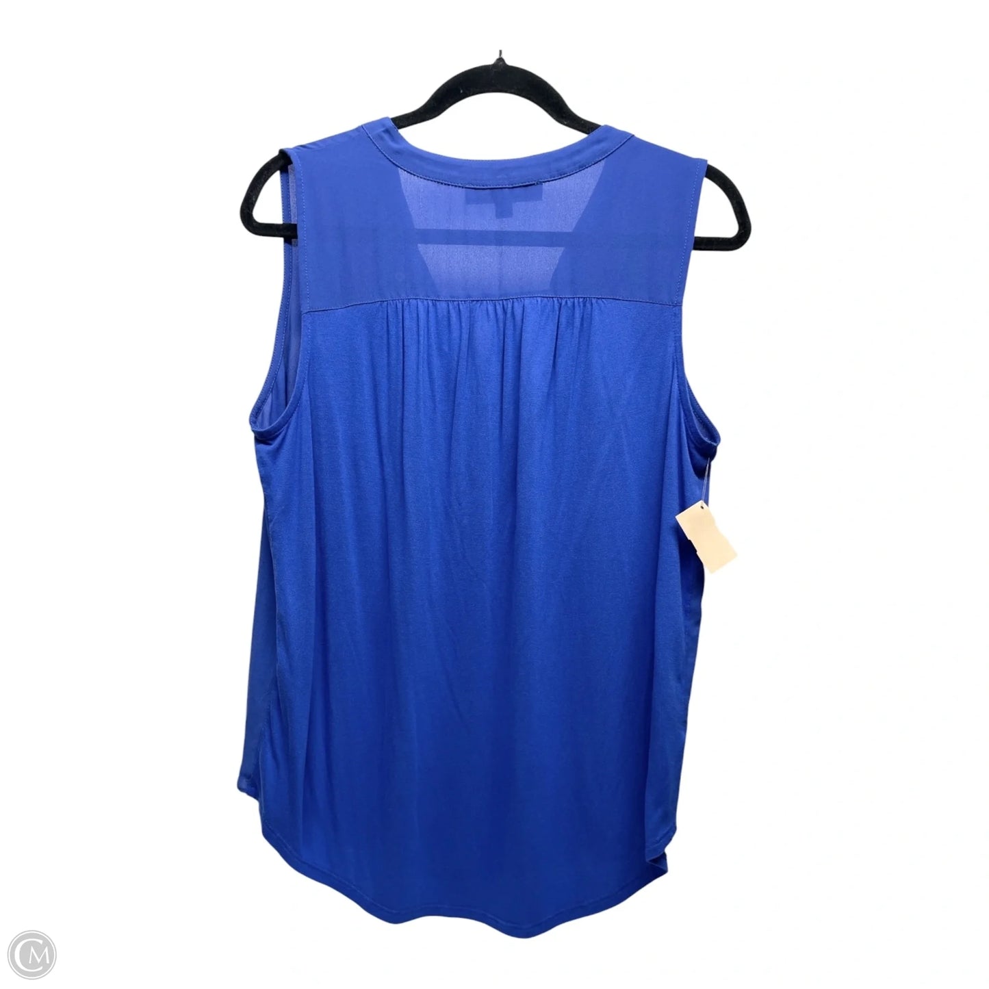 Top Sleeveless By Loft In Blue, Size: M