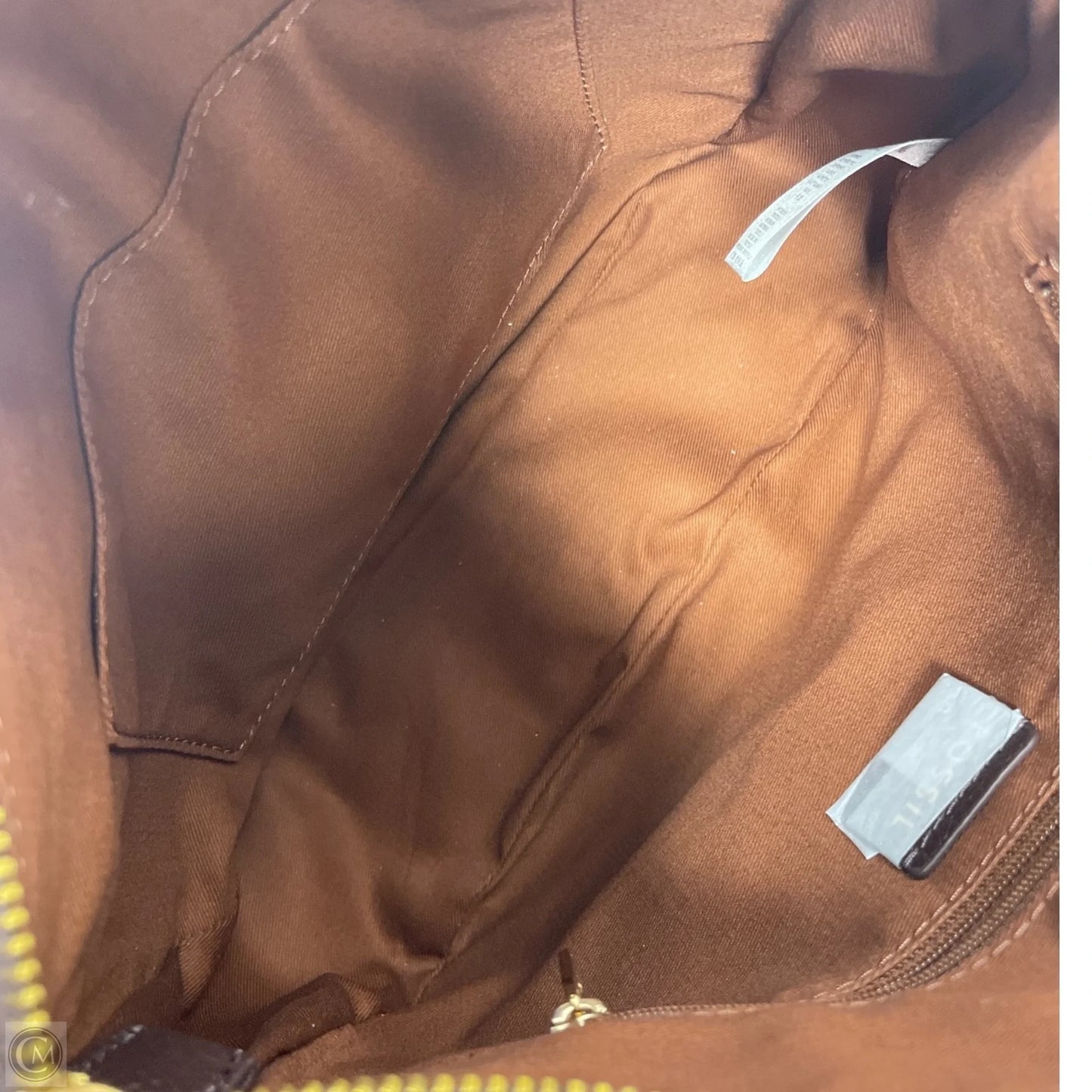 Handbag Leather By Fossil, Size: Small