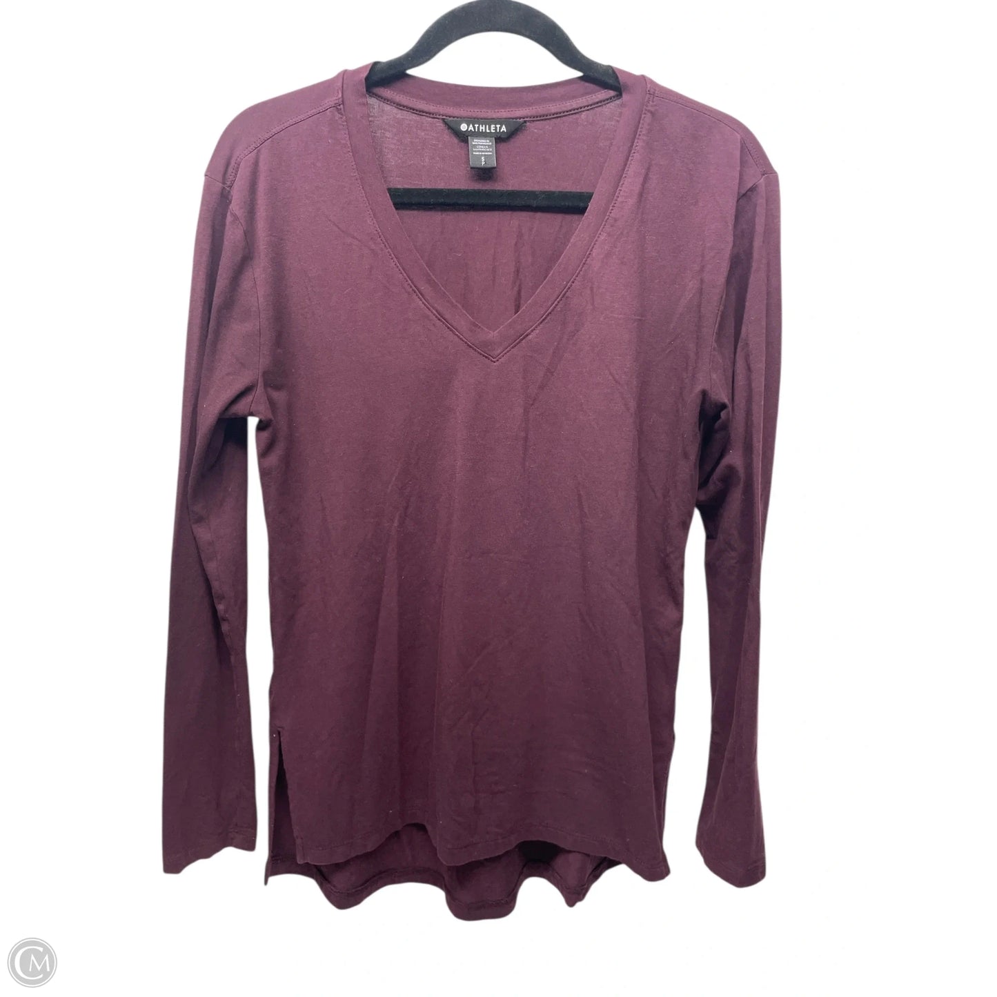 Athletic Top Long Sleeve Crewneck By Athleta In Purple, Size: Sp