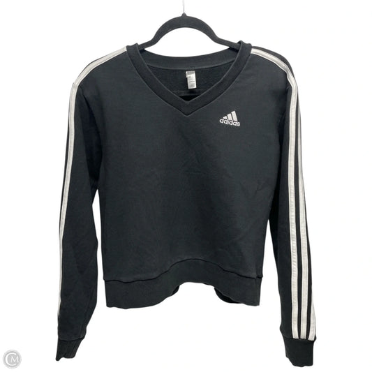 Athletic Sweatshirt Crewneck By Adidas In Black & White, Size: Xs