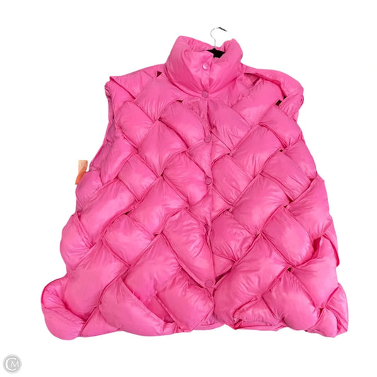Vest Puffer & Quilted By Bucketlist In Pink, Size: L