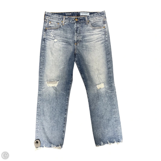 Jeans Cropped By Ag Jeans In Blue Denim, Size: 14