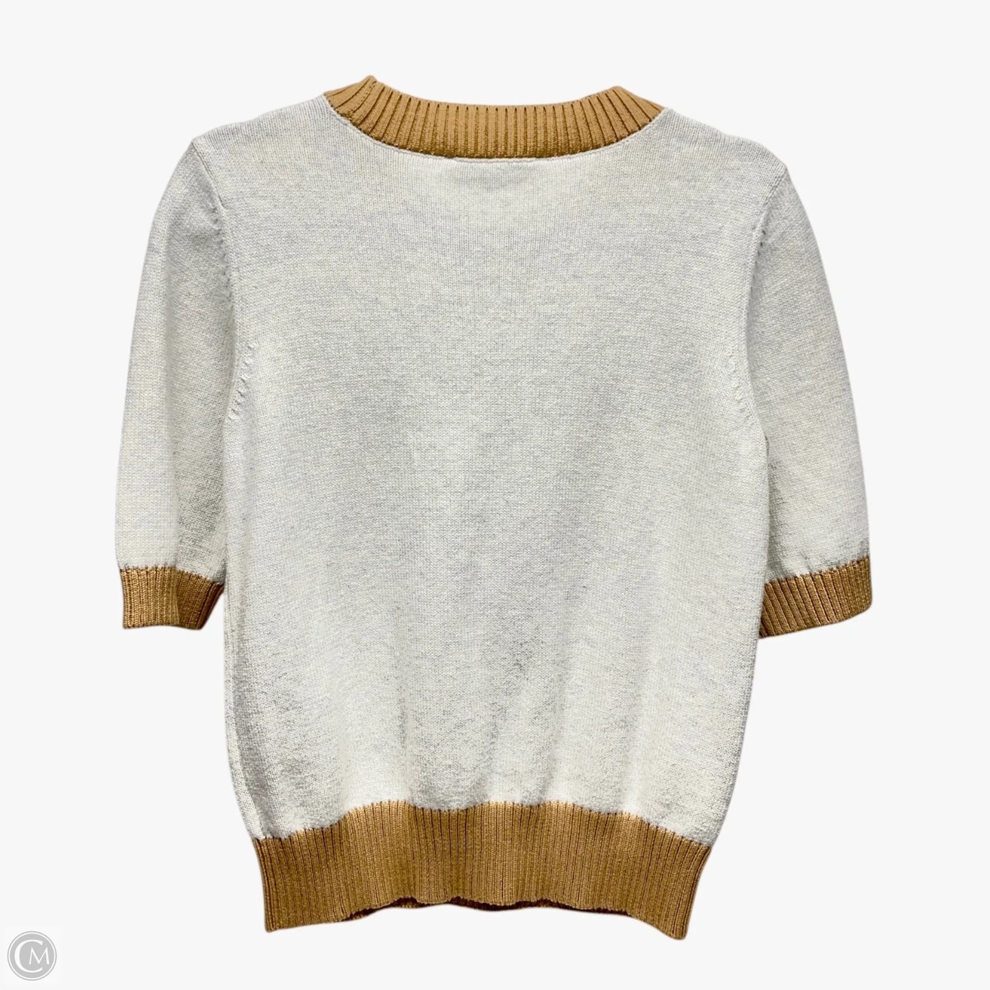 Sweater By Loft In Tan & White, Size: M