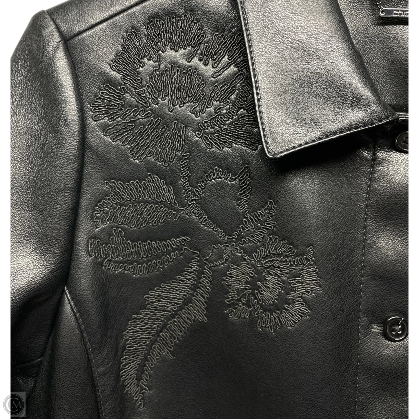 Jacket Shirt By Chicos In Black, Size: M