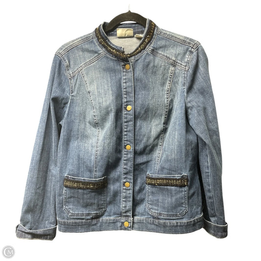 Jacket Denim By Chicos In Blue Denim, Size: M