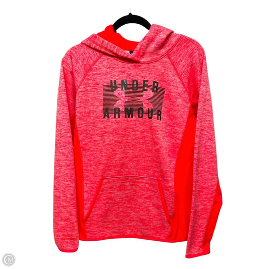 Athletic Sweatshirt Hoodie By Under Armour In Coral, Size: S