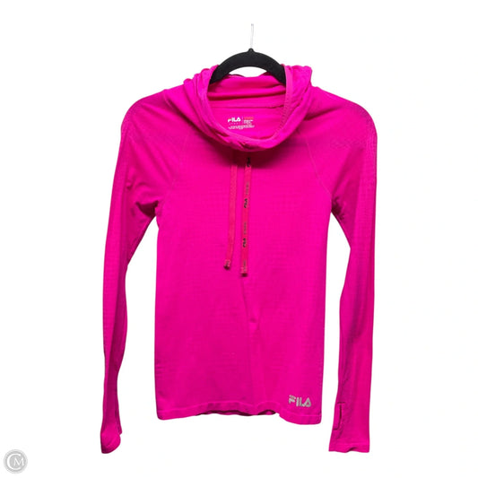 Athletic Sweatshirt Hoodie By Fila In Pink, Size: Xs